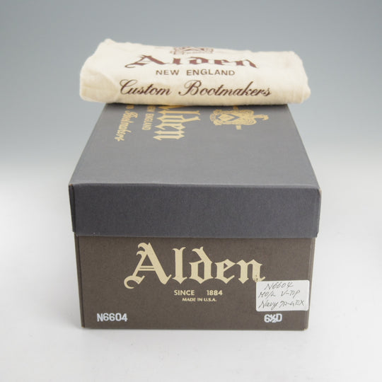 極美品★オールデン 6.5D【現行定価17万円以上★モディファイドラスト/Vチップ/ナトリヤ別注】クロムエクセルレザー/N6604/紺/ALDEN★o289