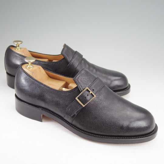 ほぼ未使用★forme/フォルメ SIZE 7(27cm程度)【定価￥84,700-★(水牛)バッファローレザー/fm-125】Belted/ローファー/黒/メンズ★n276