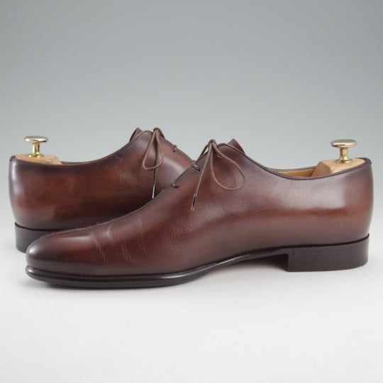 極美品★(仏)ベルルッティ SIZE 8【カリグラフィ(スクリット)仕様★オックスフォードシューズ/センターシーム】濃茶/Berluti★n781