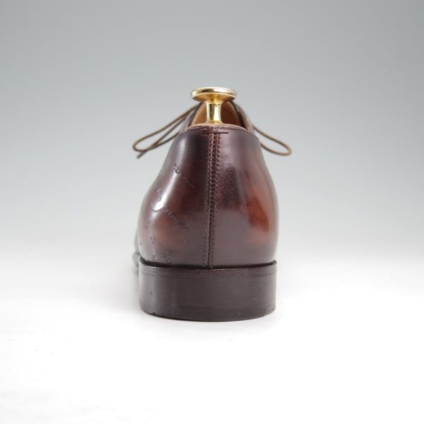極美品★(仏)ベルルッティ SIZE 8【カリグラフィ(スクリット)仕様★オックスフォードシューズ/センターシーム】濃茶/Berluti★n781