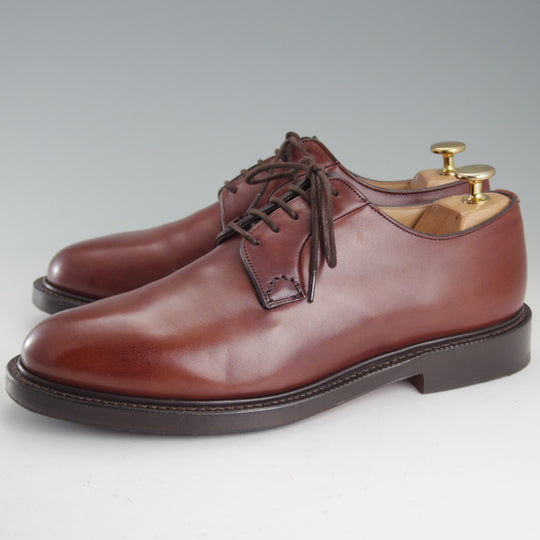 極美品★チャーチ 70F/UK7【定価￥209,000-★SHANNON/シャノン】103ラスト/プレーントゥ/ブリーチドカーフ/バーント/茶/Church's★o840