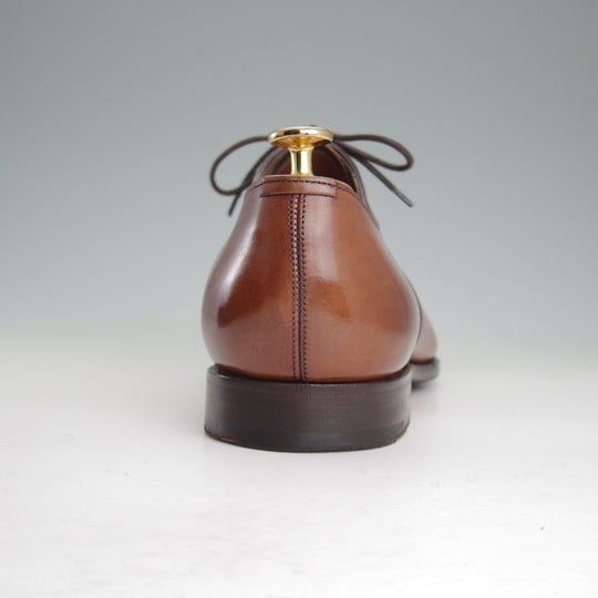 美品★エドワードグリーン 9F【定価￥257,400-★BERKELEY/202ラスト】バークレー/パンチドキャップトゥ/カーフ/濃茶/EDWARD GREEN★p415