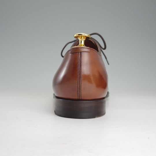 美品★エドワードグリーン 9F【定価￥257,400-★BERKELEY/202ラスト】バークレー/パンチドキャップトゥ/カーフ/濃茶/EDWARD GREEN★p415