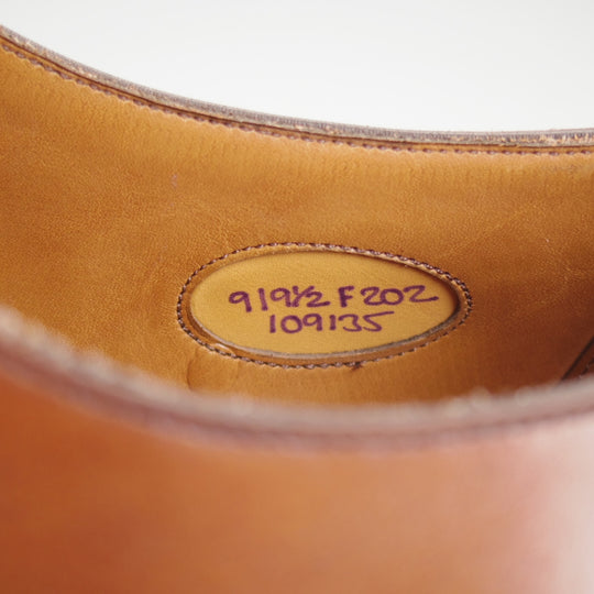 美品★エドワードグリーン 9F【定価￥257,400-★BERKELEY/202ラスト】バークレー/パンチドキャップトゥ/カーフ/濃茶/EDWARD GREEN★p415