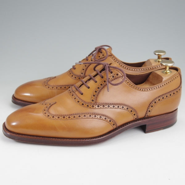 極上★(スペイン製)カルミナ SIZE 7【現行定価￥72,000-★トレーディングポスト別注/オックスフォードシューズ】カーフ/薄茶/CARMINA★n280