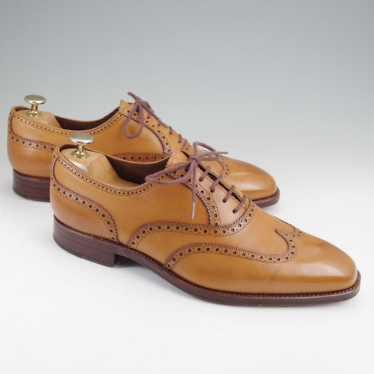 極上★(スペイン製)カルミナ SIZE 7【現行定価￥72,000-★トレーディングポスト別注/オックスフォードシューズ】カーフ/薄茶/CARMINA★n280