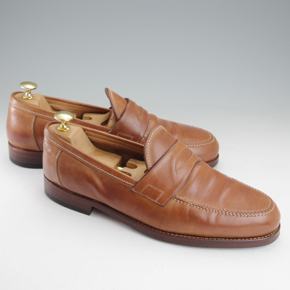 ★(伊)F.LLIジャコメッティ SIZE 43【定価￥136,400-★コインローファー/FG257】LUIGINOラスト/ホースレザー/茶/Giacometti★o295