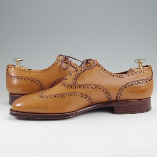 極上★(スペイン製)カルミナ SIZE 7【現行定価￥72,000-★トレーディングポスト別注/オックスフォードシューズ】カーフ/薄茶/CARMINA★n280