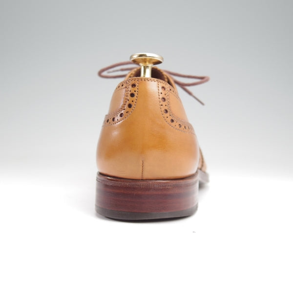 極上★(スペイン製)カルミナ SIZE 7【現行定価￥72,000-★トレーディングポスト別注/オックスフォードシューズ】カーフ/薄茶/CARMINA★n280