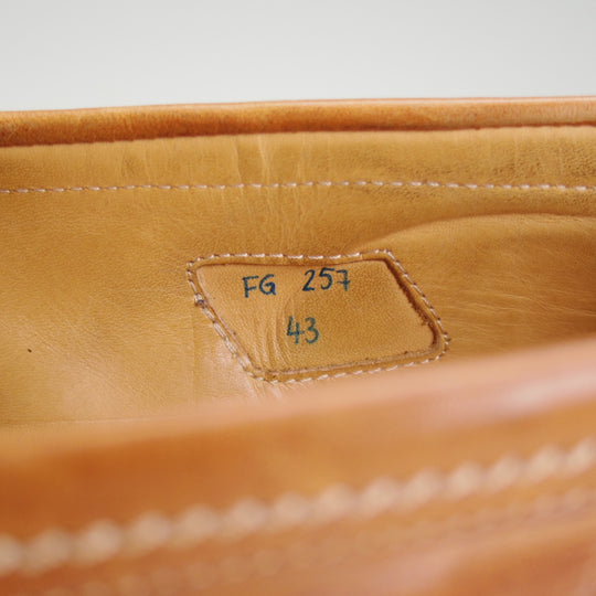 ★(伊)F.LLIジャコメッティ SIZE 43【定価￥136,400-★コインローファー/FG257】LUIGINOラスト/ホースレザー/茶/Giacometti★o295