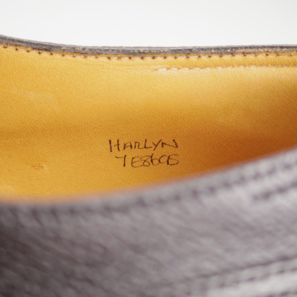 極美品★ジョンロブ 7E【定価￥266,200-★HARLYN/スキンステッチ/8695ラスト】Uチップ/シボ革/黒/メンズ/JOHN LOBB★o843