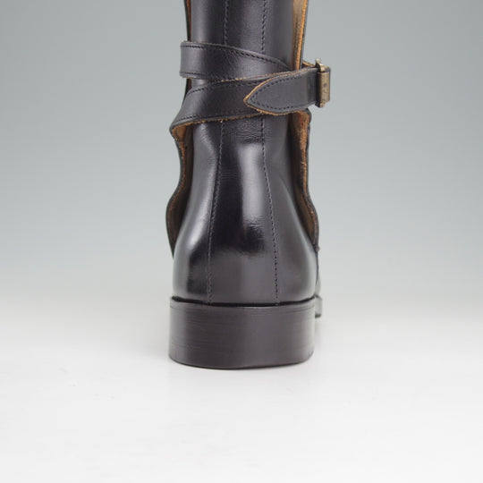 極上★(英)シュナイダーブーツ SIZE 7.5【定価￥198,000-★STRAP JODHPUR BOOTS/ジョッパーブーツ】52ラスト/黒/SCHNIEDER BOOTS★p417