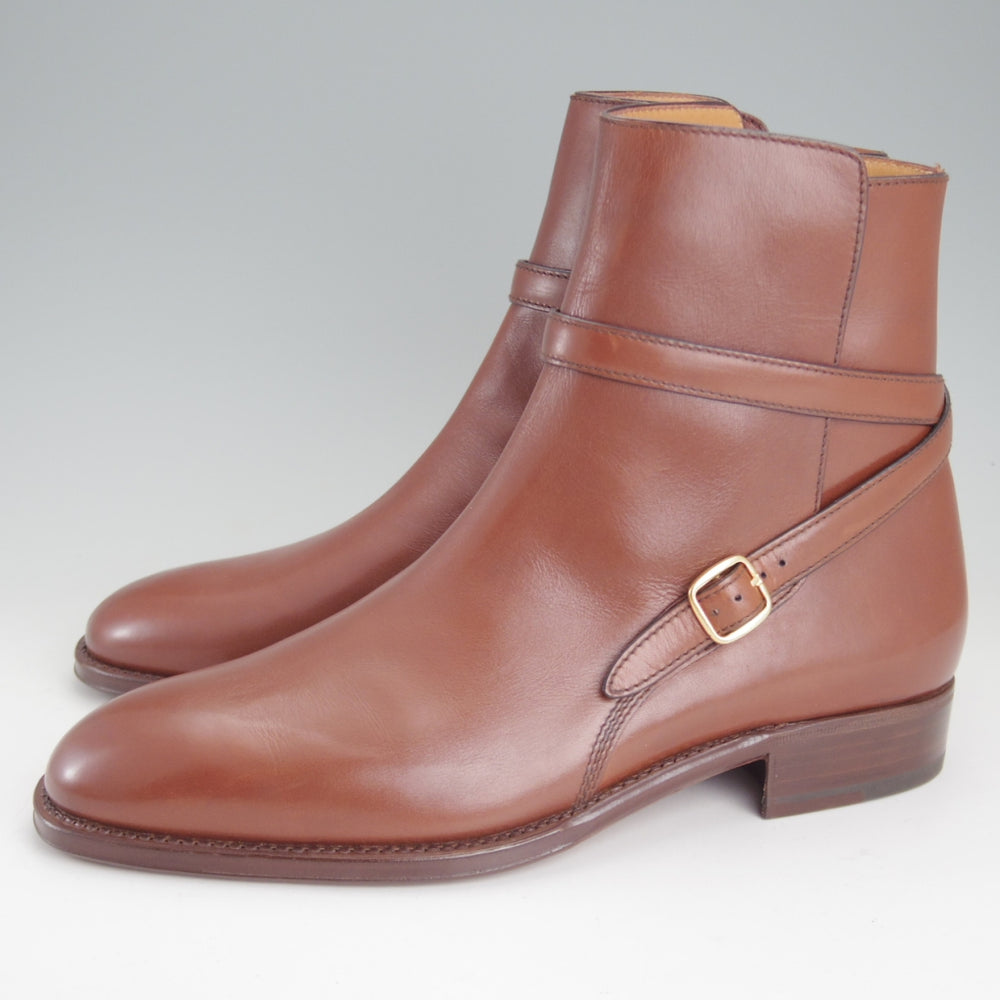 未使用★(伊)タニノクリスチー SIZE 8.5【貴重★ブラックラピド製法/ジョッパーブーツ/AMBITO】カーフ/茶/メンズ/TANINO CRISCI★p418