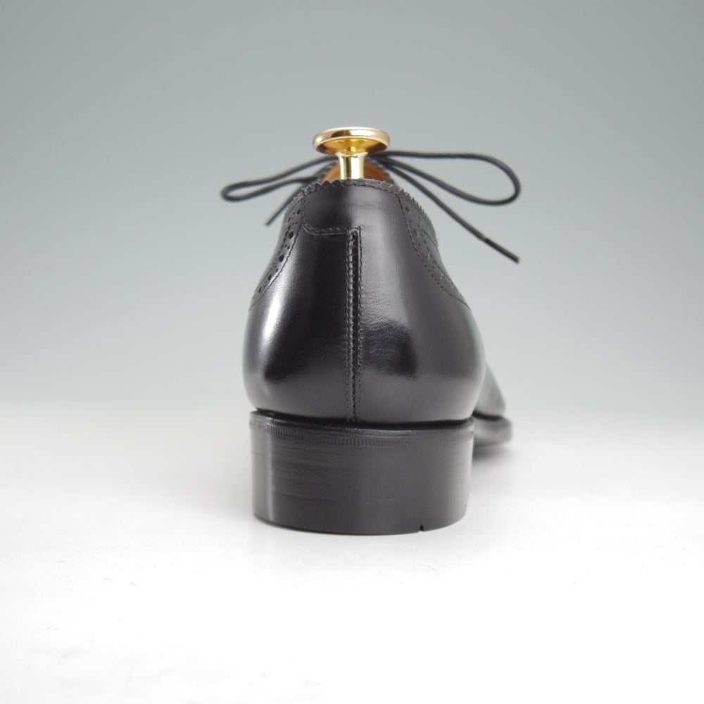 未使用★三陽山長 SIZE 8【現行定価10万円程度★隼之介/R309ラスト】JUNNOSUKE/イミテーションブローグ/カーフ/黒/Sanyo Yamacho★o298