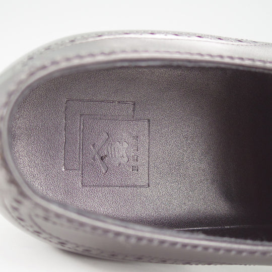 未使用★三陽山長 SIZE 8【現行定価10万円程度★隼之介/R309ラスト】JUNNOSUKE/イミテーションブローグ/カーフ/黒/Sanyo Yamacho★o298