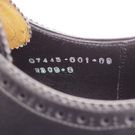 未使用★三陽山長 SIZE 8【現行定価10万円程度★隼之介/R309ラスト】JUNNOSUKE/イミテーションブローグ/カーフ/黒/Sanyo Yamacho★o298