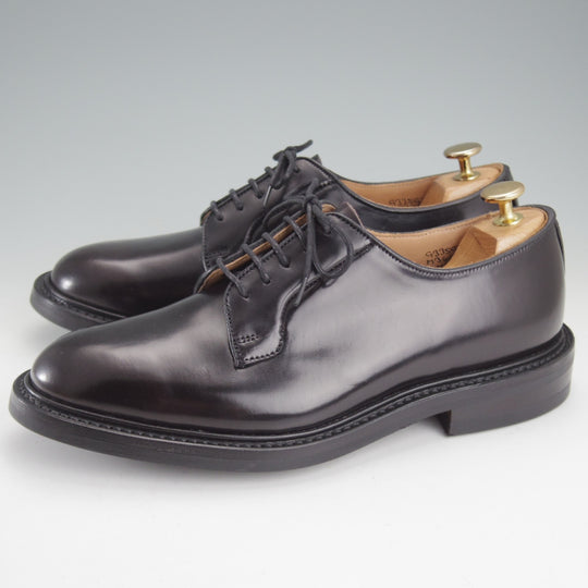 未使用★トリッカーズ SIZE 7.5【現行定価16.5万円程度★コードバン/ダイナイトソール/ROBERT】M3616/プレーントゥ/黒/Tricker's★o299