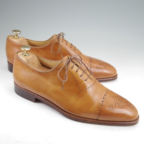 極美品★(仏)ベルルッティ SIZE 8【貴重★タトゥコレクション/ホールカット/茶系パティーヌ】カーフ/メンズ/Berluti★n283