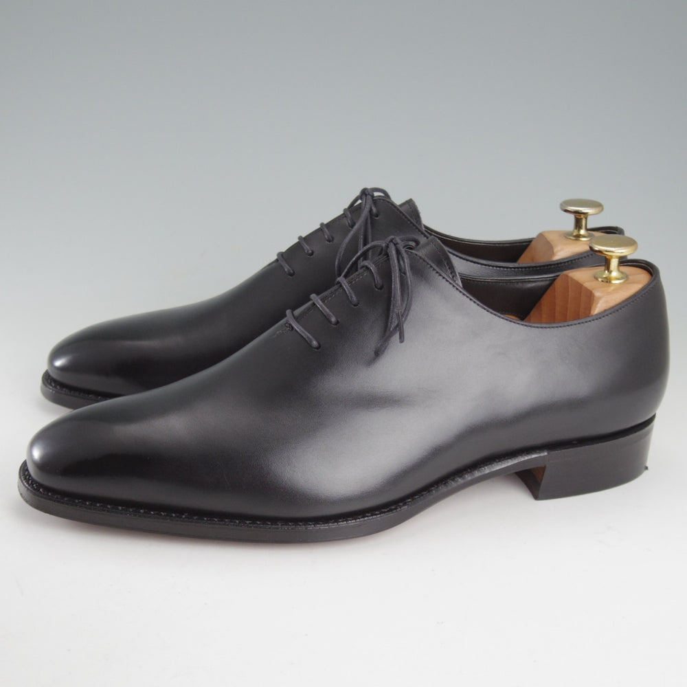 極美品★三陽山長 SIZE 8.5【現オーダー価格10万円以上★純正シューツリー付/ホールカット/一之介】R309ラスト/カーフ/黒/メンズ★o845