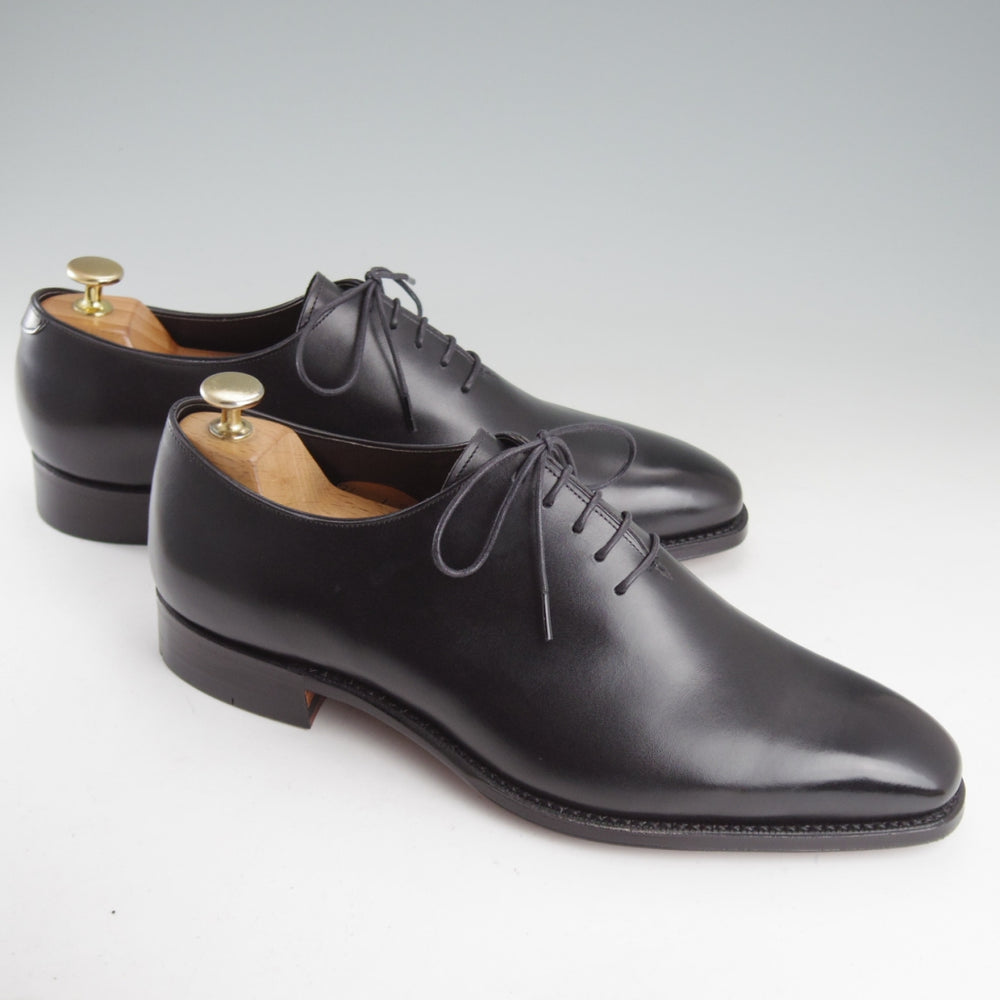 極美品★三陽山長 SIZE 8.5【現オーダー価格10万円以上★純正シューツリー付/ホールカット/一之介】R309ラスト/カーフ/黒/メンズ★o845