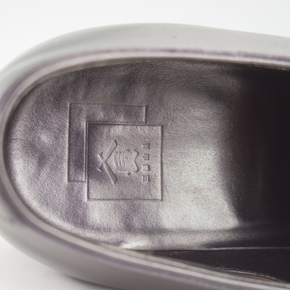 極美品★三陽山長 SIZE 8.5【現オーダー価格10万円以上★純正シューツリー付/ホールカット/一之介】R309ラスト/カーフ/黒/メンズ★o845