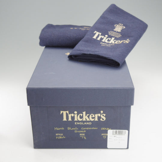 未使用★トリッカーズ SIZE 7.5【現行定価16.5万円程度★コードバン/ダイナイトソール/ROBERT】M3616/プレーントゥ/黒/Tricker's★o299