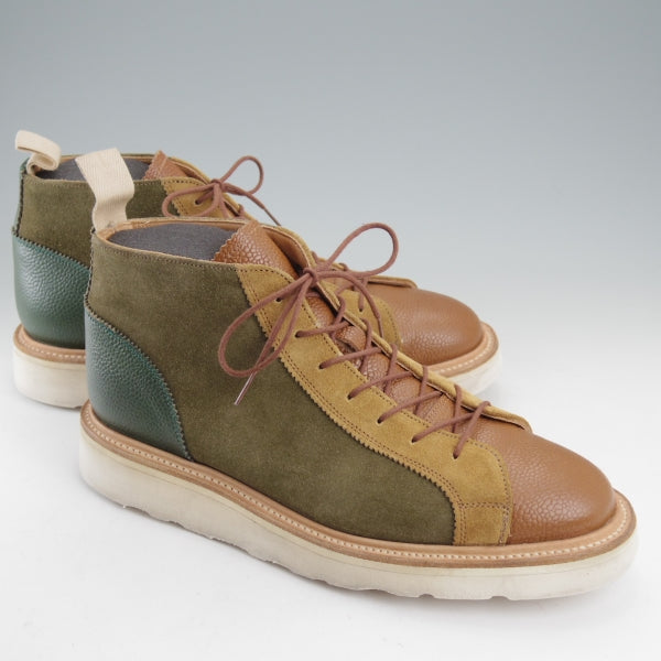 極上★トリッカーズ SIZE 7.5【モデル定価￥132,000-★クレイジーパターン仕様のEthan/モンキーブーツ】M6077/茶×緑/Tricker's★n788