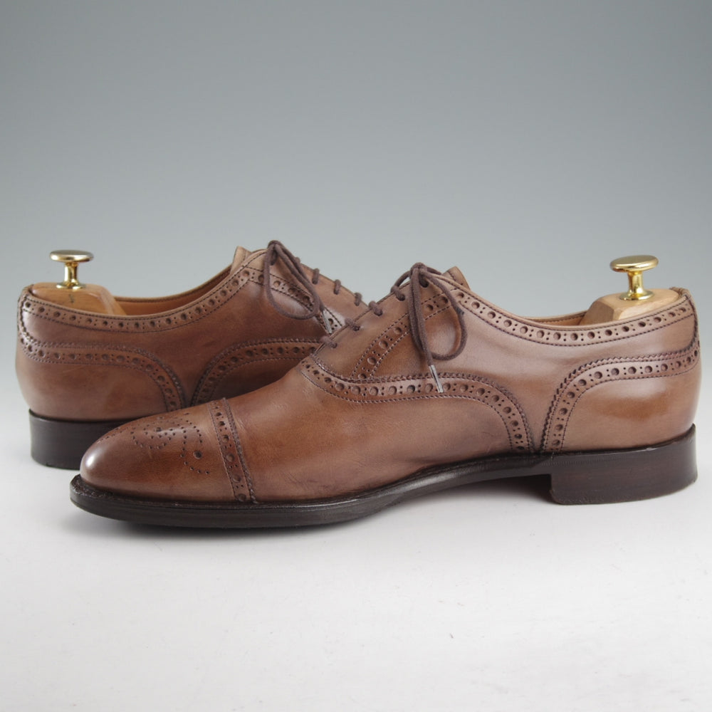 極上★(英)チーニー 7.5E【定価￥94,600-★WILFRED/ウィルフレッド】125ラスト/セミブローグ/カーフ/茶/メンズ/CHEANEY★o847