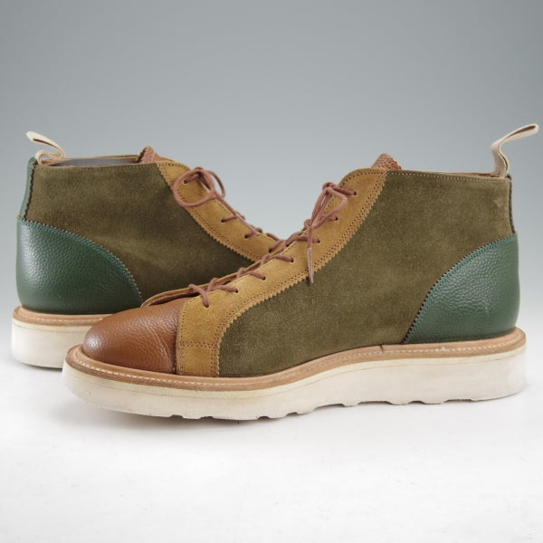 極上★トリッカーズ SIZE 7.5【モデル定価￥132,000-★クレイジーパターン仕様のEthan/モンキーブーツ】M6077/茶×緑/Tricker's★n788