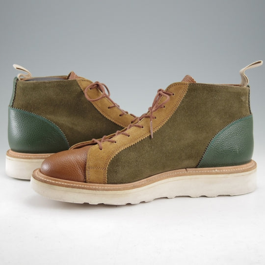 極上★トリッカーズ SIZE 7.5【モデル定価￥132,000-★クレイジーパターン仕様のEthan/モンキーブーツ】M6077/茶×緑/Tricker's★n788