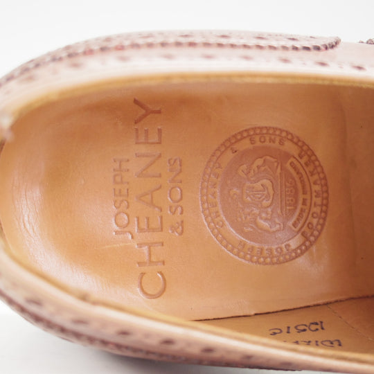 極上★(英)チーニー 7.5E【定価￥94,600-★WILFRED/ウィルフレッド】125ラスト/セミブローグ/カーフ/茶/メンズ/CHEANEY★o847
