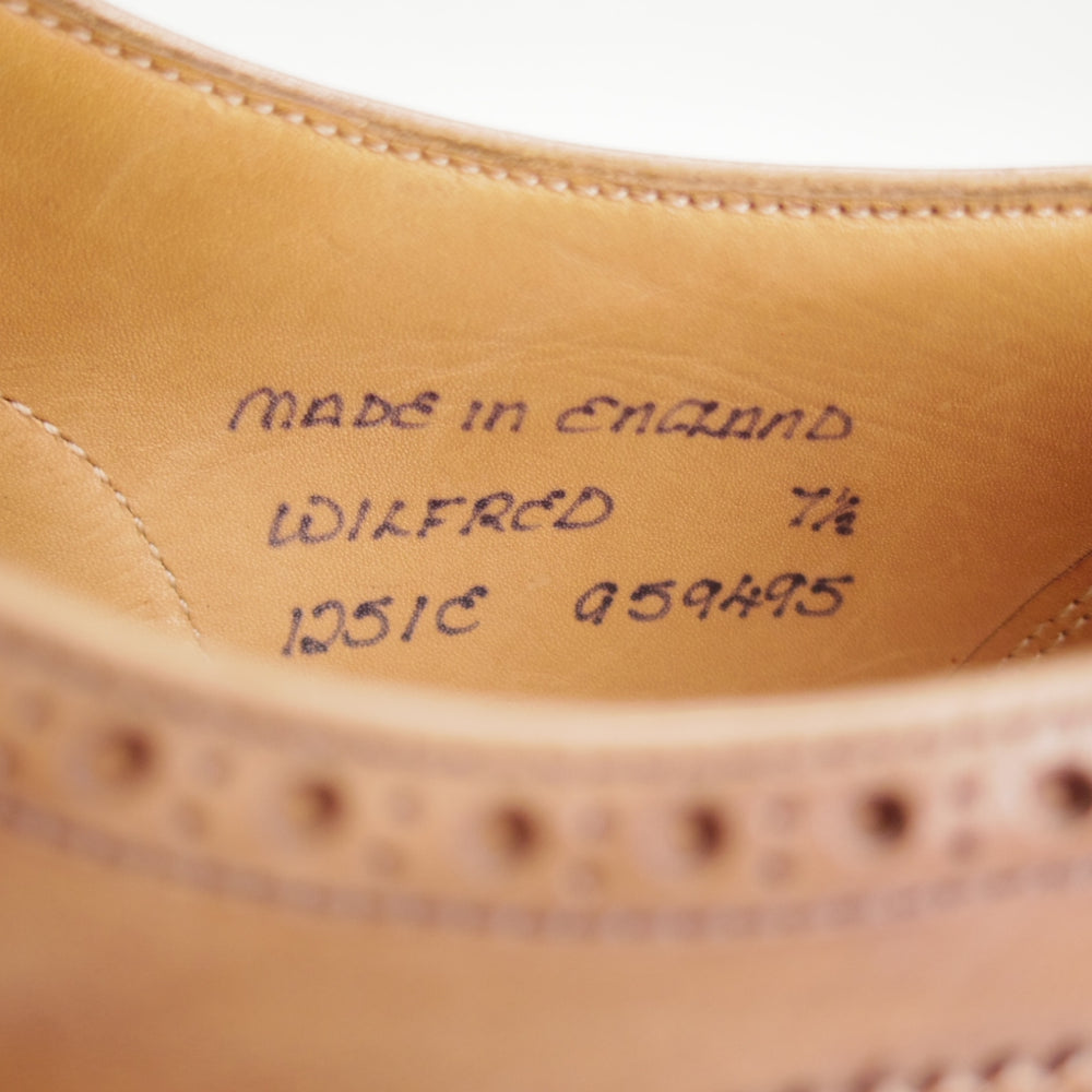 極上★(英)チーニー 7.5E【定価￥94,600-★WILFRED/ウィルフレッド】125ラスト/セミブローグ/カーフ/茶/メンズ/CHEANEY★o847