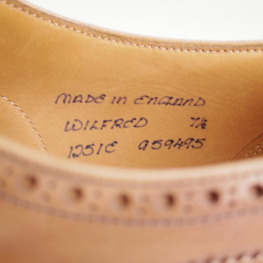 極上★(英)チーニー 7.5E【定価￥94,600-★WILFRED/ウィルフレッド】125ラスト/セミブローグ/カーフ/茶/メンズ/CHEANEY★o847