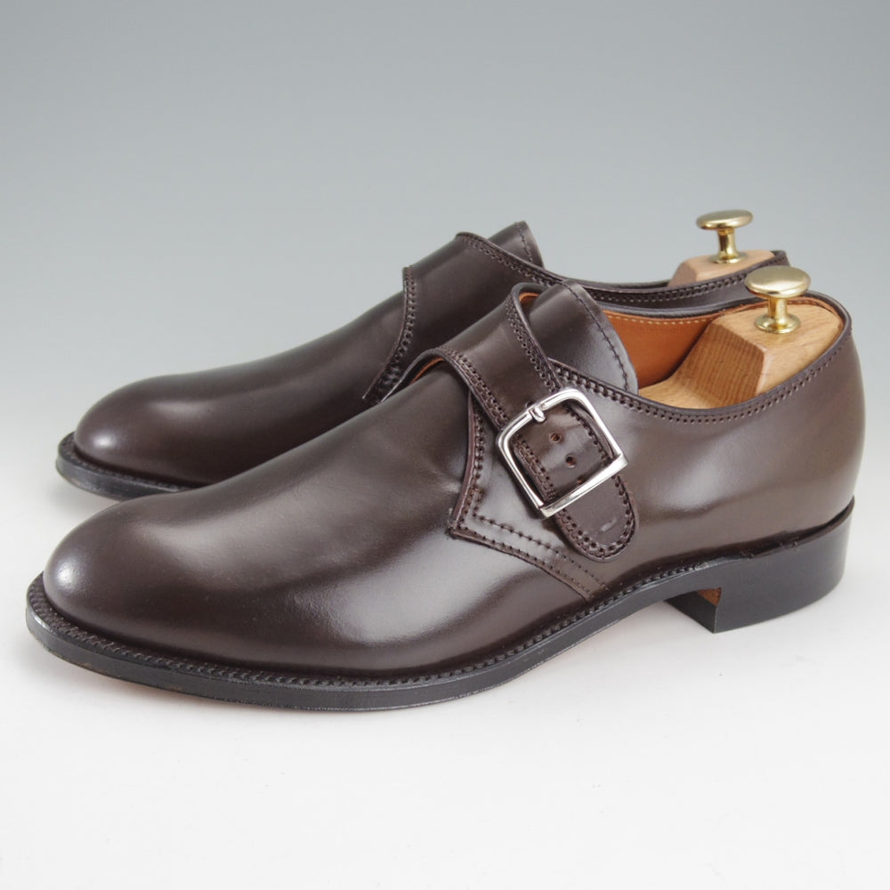 未使用★オールデン 8D【貴重★シガー色/コードバン/N9001】モンクストラップ/モディファイドラスト/茶/メンズ/ALDEN★o302