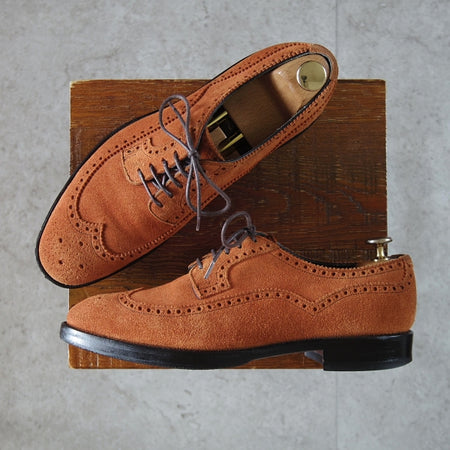 ★(金沢)KOKON/ココン SIZE 6.5【オーダー価格10万円以上★(仏)ドゥジェルマン社のスエード/903】KO-N9/ロングウイング/パーシモン★n291