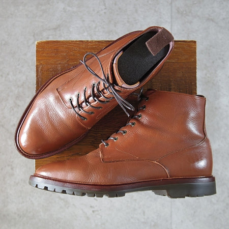 極上★(金沢)KOKON/ココン SIZE 6.5【オーダー価格10万円以上★レースアップブーツ/414】KO-1ラスト/ショルダーレザー/茶/メンズ★n292