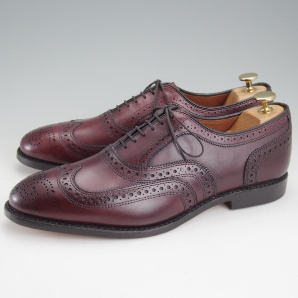 未使用★(米)アレンエドモンズ 9D【現行定価13万円程度★McAllister/フルブローグ】カーフ/Merlot/赤茶/メンズ/ALLEN EDMONDS★n790