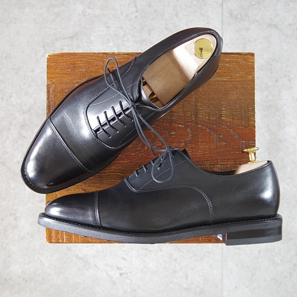 ほぼ試着程度★(銀座)REGAL TOKYO/リーガル SIZE 24.5【定価￥49,500-★ツリー付/ストレートチップ】アンティコカーフ/黒/メンズ★n295