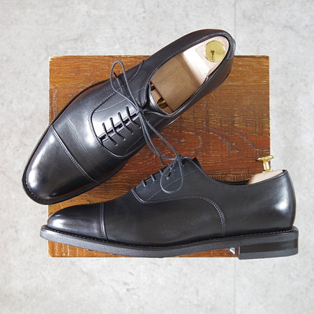 ほぼ試着程度★(銀座)REGAL TOKYO/リーガル SIZE 24.5【定価￥49,500-★ツリー付/ストレートチップ】アンティコカーフ/黒/メンズ★n295