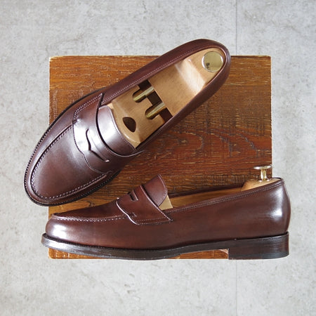 ★Oriental/オリエンタル SIZE 7.5【現行定価￥71,500-★ALBERS/コインローファー】アルバース/419ラスト/カーフ/濃茶/メンズ★n297