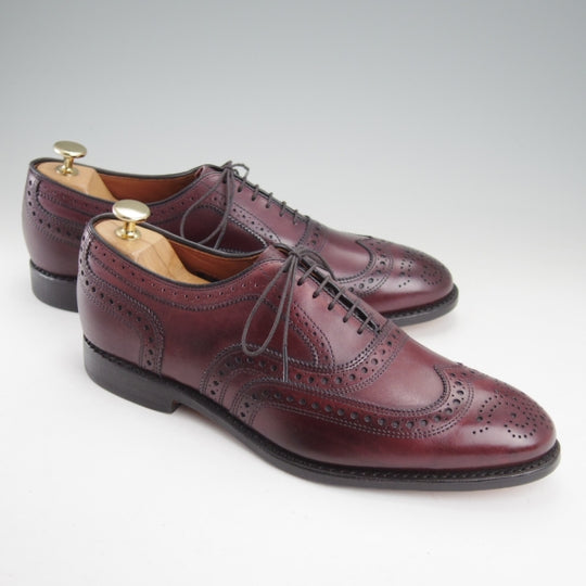 未使用★(米)アレンエドモンズ 9D【現行定価13万円程度★McAllister/フルブローグ】カーフ/Merlot/赤茶/メンズ/ALLEN EDMONDS★n790