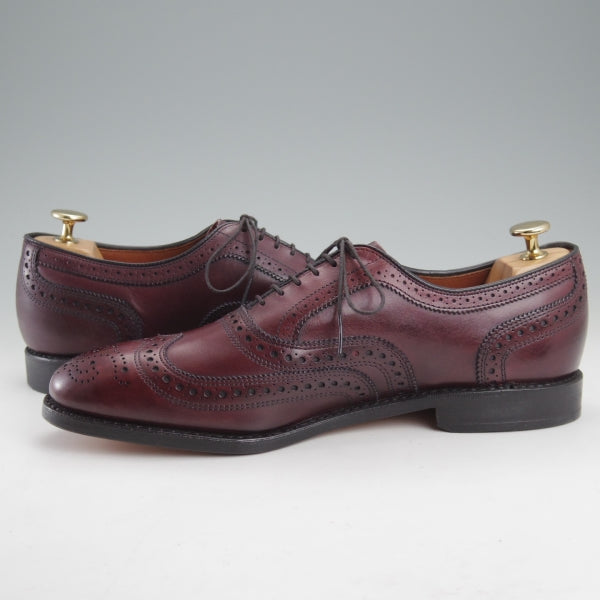 未使用★(米)アレンエドモンズ 9D【現行定価13万円程度★McAllister/フルブローグ】カーフ/Merlot/赤茶/メンズ/ALLEN EDMONDS★n790