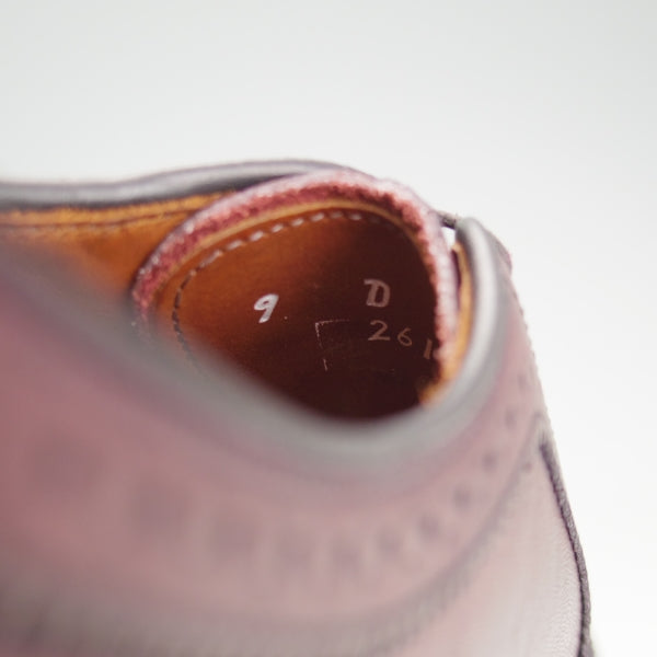 未使用★(米)アレンエドモンズ 9D【現行定価13万円程度★McAllister/フルブローグ】カーフ/Merlot/赤茶/メンズ/ALLEN EDMONDS★n790