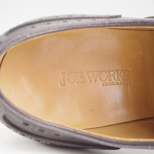 美品★(台東区)ジョーワークス SIZE 7【オーダー価格￥118,800～★セミブローグ/Semi brogue oxford】カーフ/黒/メンズ/JOE WORKS★o849