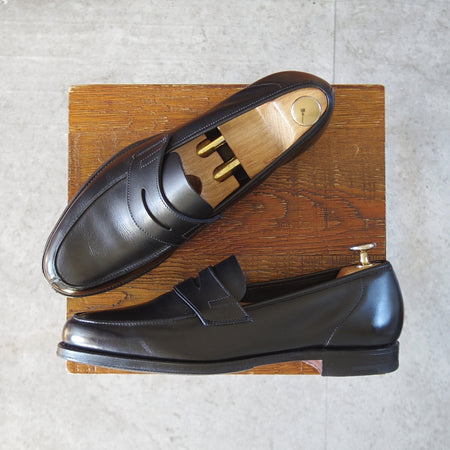 極美品★クロケット&ジョーンズ 6.5E【貴重★(英)ポールスミスコレクション別注/コインローファー】カーフ/黒/Crockett&Jones★o305