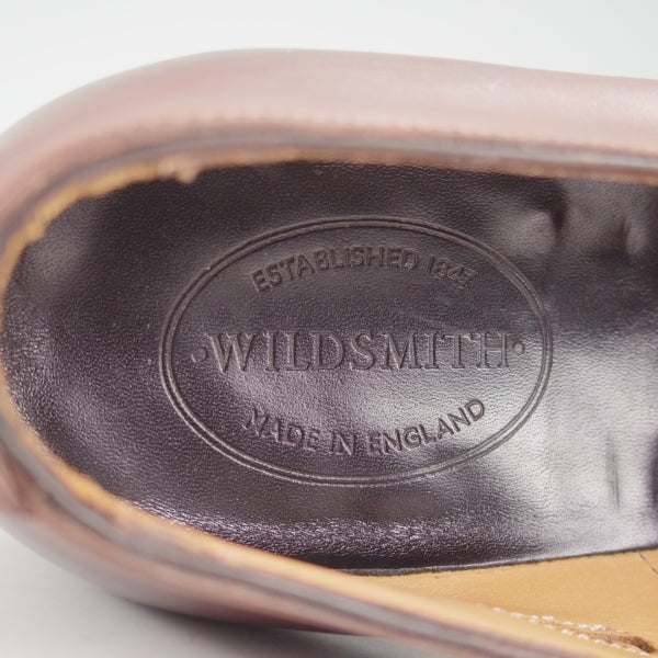 美品★(英)WILD SMITH/ワイルドスミス SIZE 8.5【貴重★TRINITY/フルストラップ/ローファー】スリッポン/カーフ/濃茶/メンズ★n791