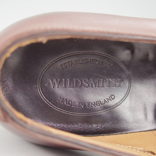 美品★(英)WILD SMITH/ワイルドスミス SIZE 8.5【貴重★TRINITY/フルストラップ/ローファー】スリッポン/カーフ/濃茶/メンズ★n791