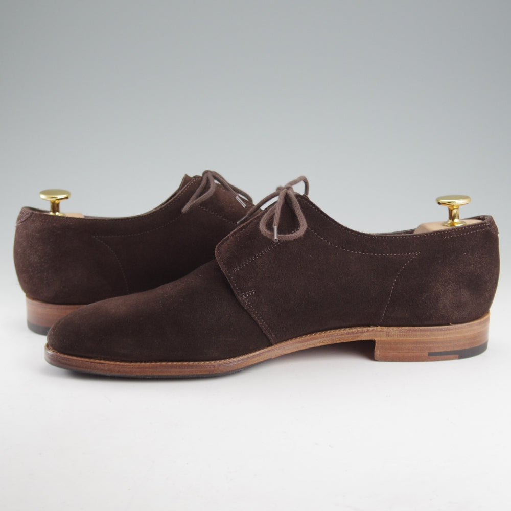 極上★ジョンロブ 7E【定価￥248,400-★プレーントゥ/BAY】8695ラスト/スエード/濃茶/メンズ/JOHN LOBB★o850