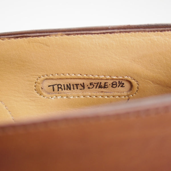 美品★(英)WILD SMITH/ワイルドスミス SIZE 8.5【貴重★TRINITY/フルストラップ/ローファー】スリッポン/カーフ/濃茶/メンズ★n791