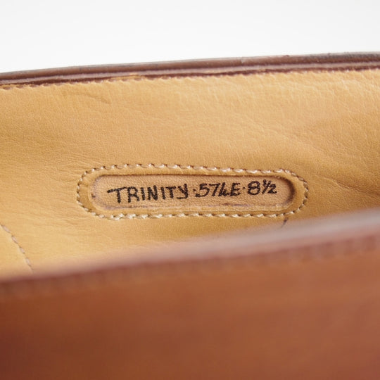 美品★(英)WILD SMITH/ワイルドスミス SIZE 8.5【貴重★TRINITY/フルストラップ/ローファー】スリッポン/カーフ/濃茶/メンズ★n791